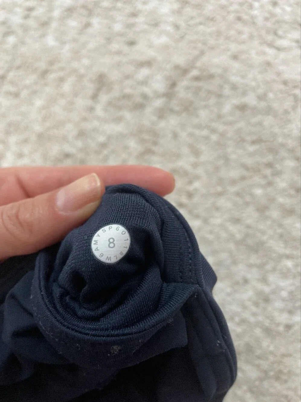 Lululemon Athletica Blue High-Rise Performance Leggings 7/8 Size 8 - Picture 5 of 5